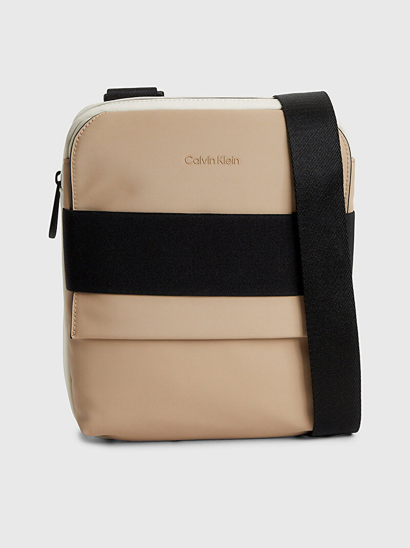 Calvin Klein Bej Renkli Erkek CK SPW Tech Çapraz Çanta