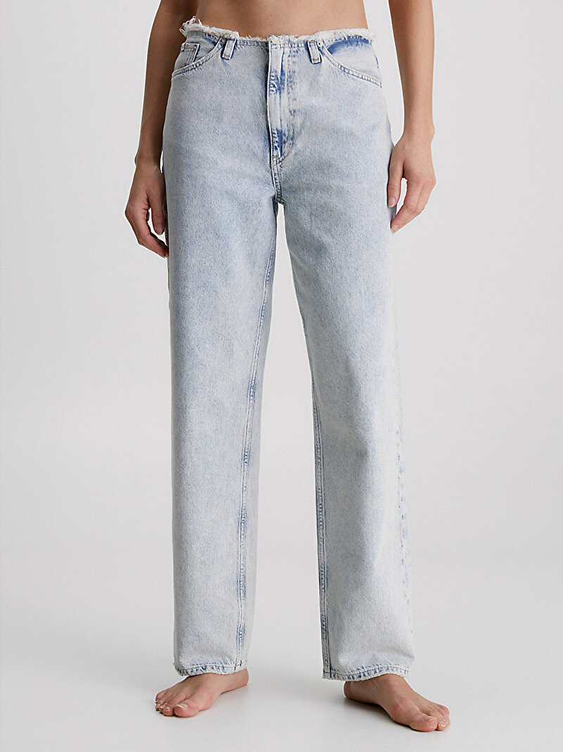 Calvin Klein Mavi Renkli Kadın 90S Straight Jean Pantolon