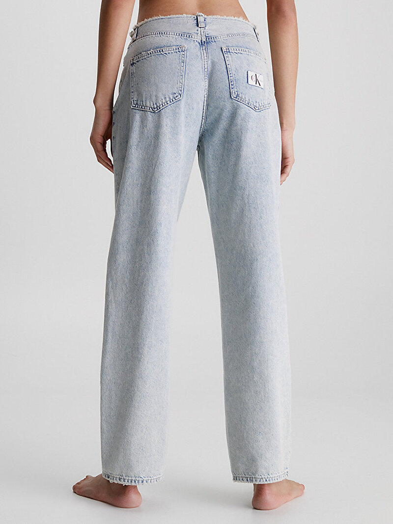 Calvin Klein Mavi Renkli Kadın 90S Straight Jean Pantolon