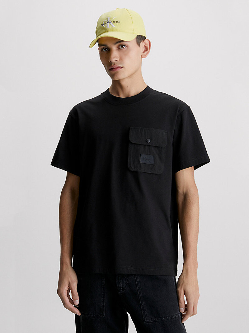 Calvin Klein Siyah Renkli Erkek Mix Media Cepli T-Shirt