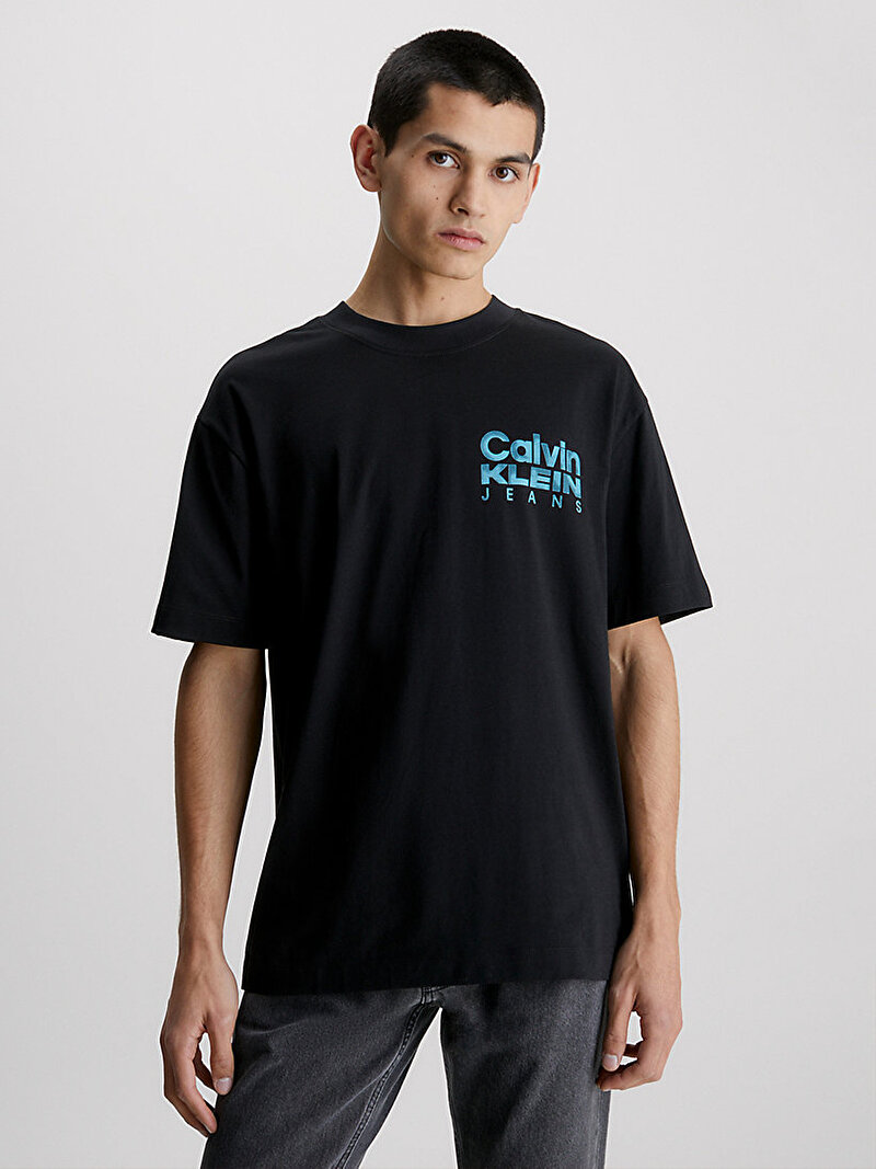 Calvin Klein Siyah Renkli Erkek Bold Color Institutional Logo T-Shirt