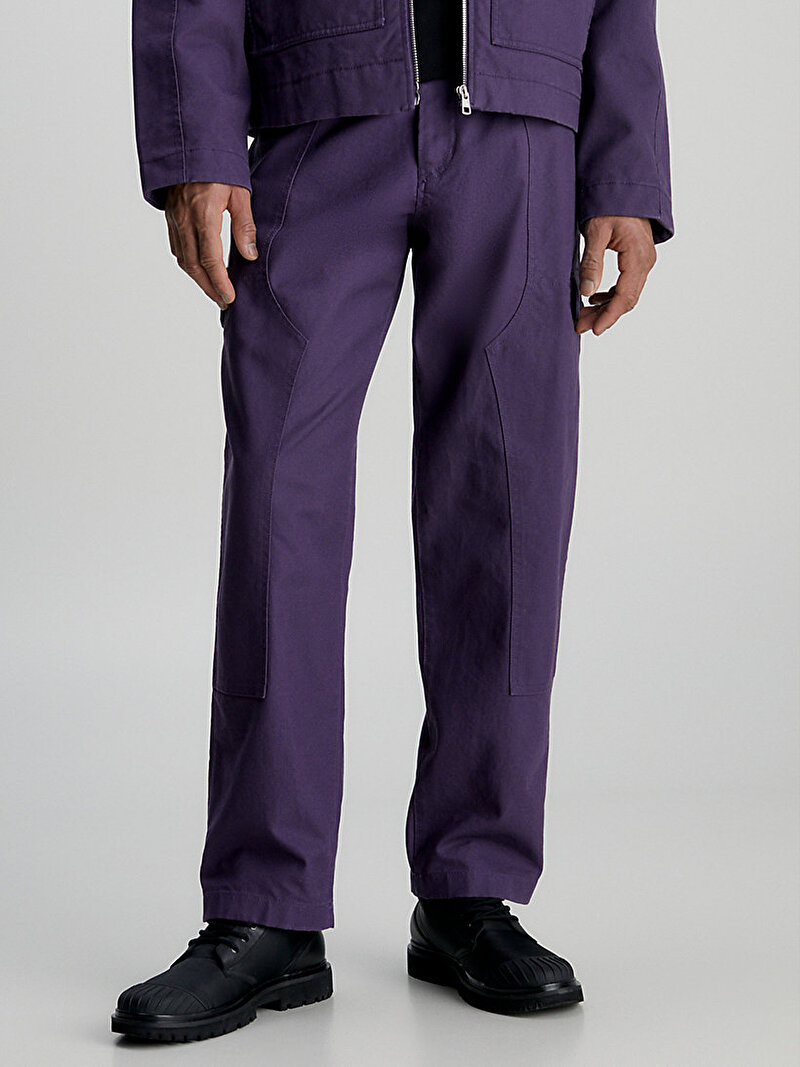 Calvin Klein Mor Renkli Erkek Carpenter Cargo Pantolon