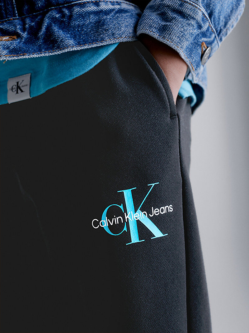 Calvin Klein Siyah Renkli Çocuk Unisex Monogram Logo Eşofman Altı