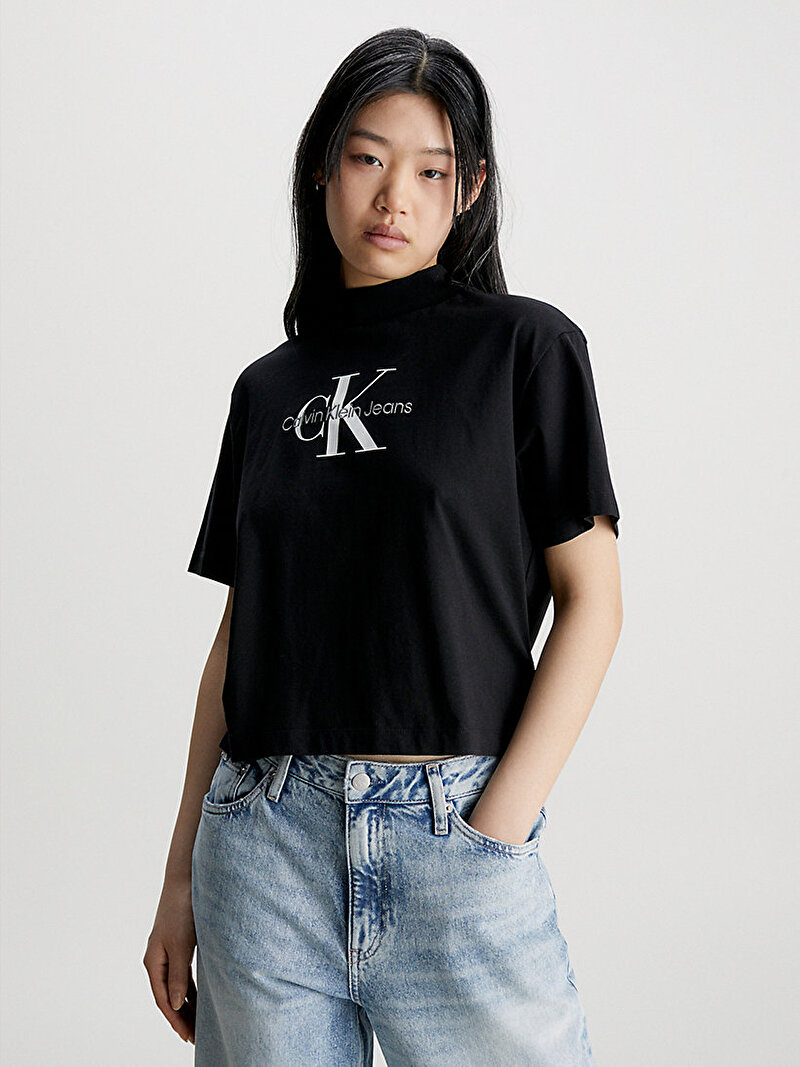 Calvin Klein Siyah Renkli Kadın Archival Monologo T-Shirt