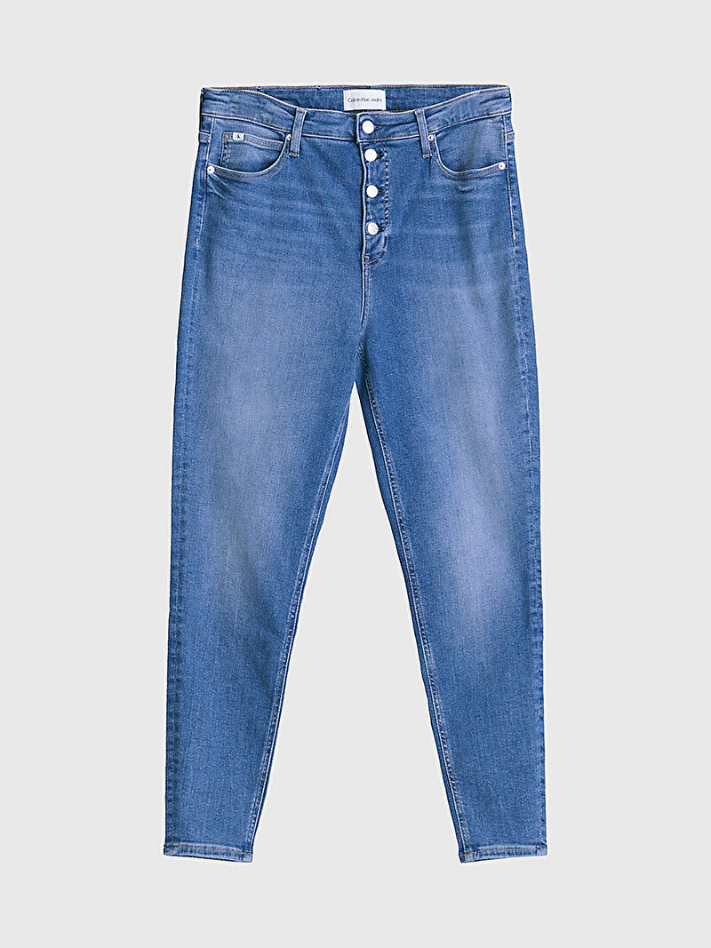 Calvin Klein Mavi Renkli Kadın High Rise Super Skinny Jean Pantolon