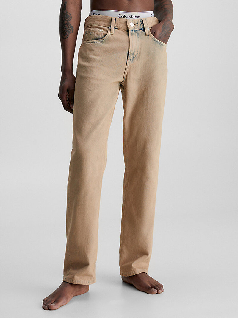 Calvin Klein Kahverengi Renkli Erkek 90S Straight Jean Pantolon