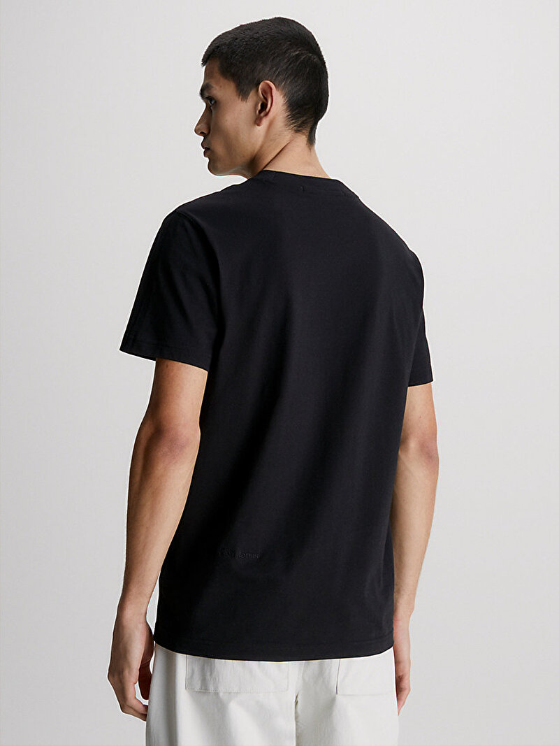 Calvin Klein Siyah Renkli Erkek CK Chenille T-Shirt