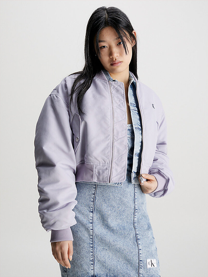 Calvin Klein Mor Renkli Kadın Bomber Ceket