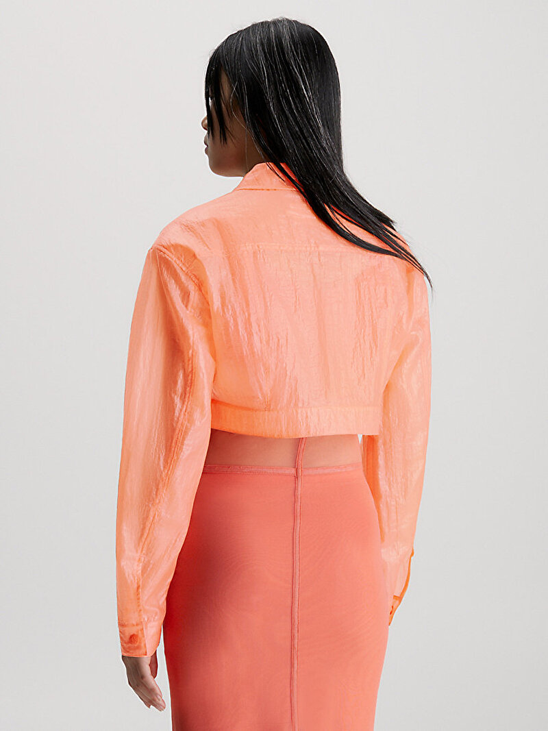 Calvin Klein Turuncu Renkli Kadın Semi Transparent Ceket