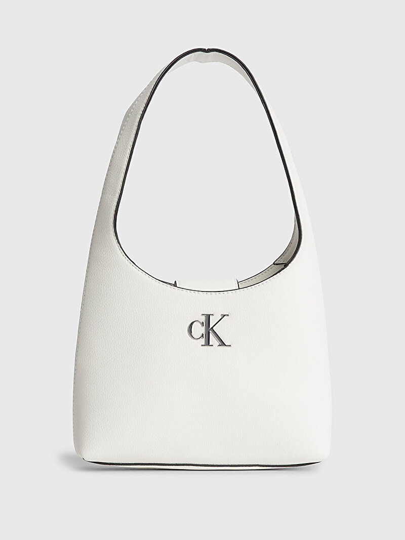 Calvin Klein Beyaz Renkli Kadın Minimal Monogram Omuz Çantası