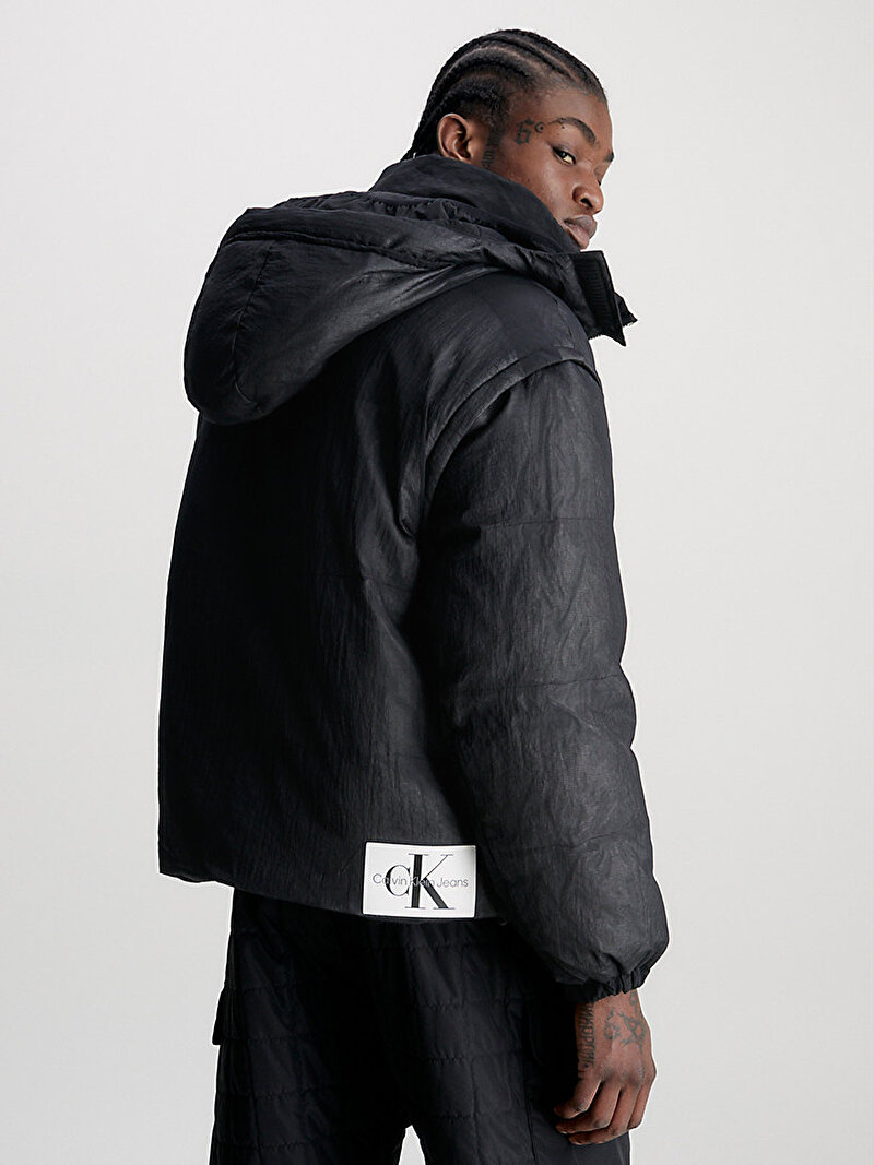 Calvin Klein Siyah Renkli Erkek Quilted Mesh Puffer Ceket