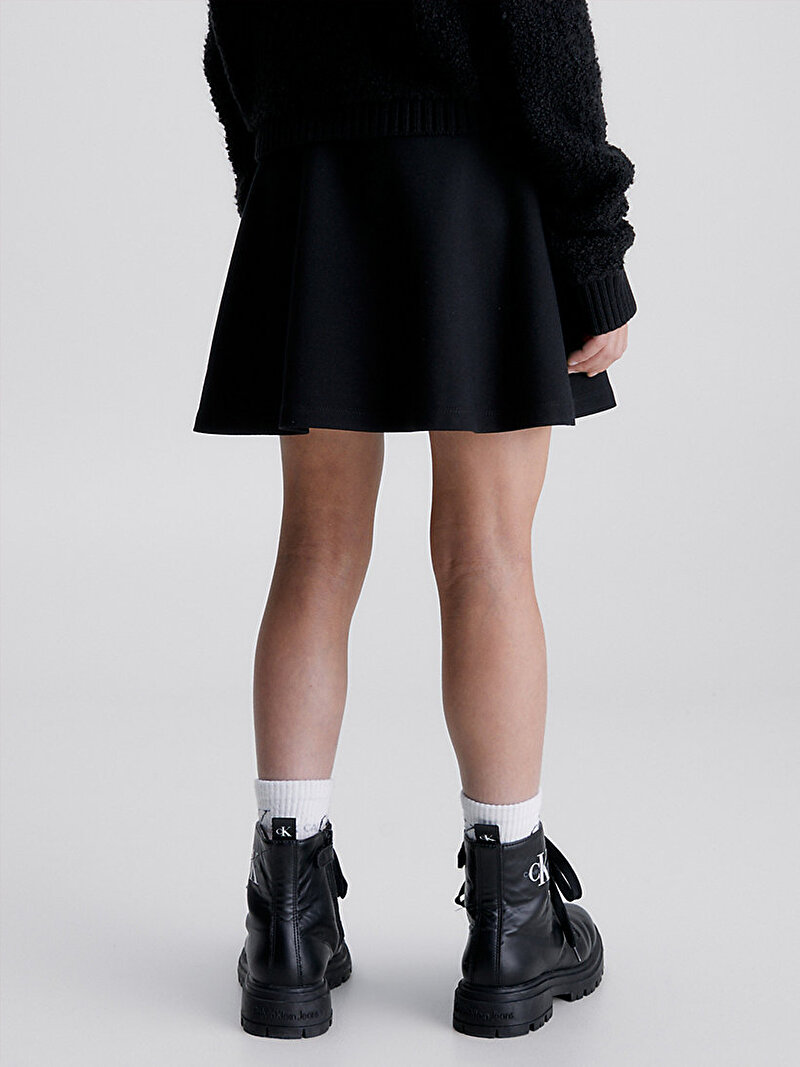 Calvin Klein Siyah Renkli Kız Çocuk Punto Tape Flare Etek