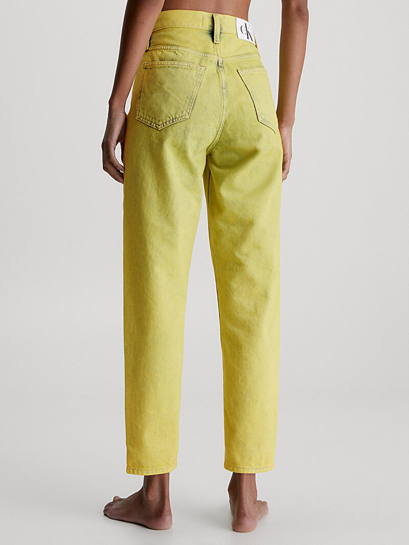 Calvin Klein Sarı Renkli Kadın Mom Jean Pantolon
