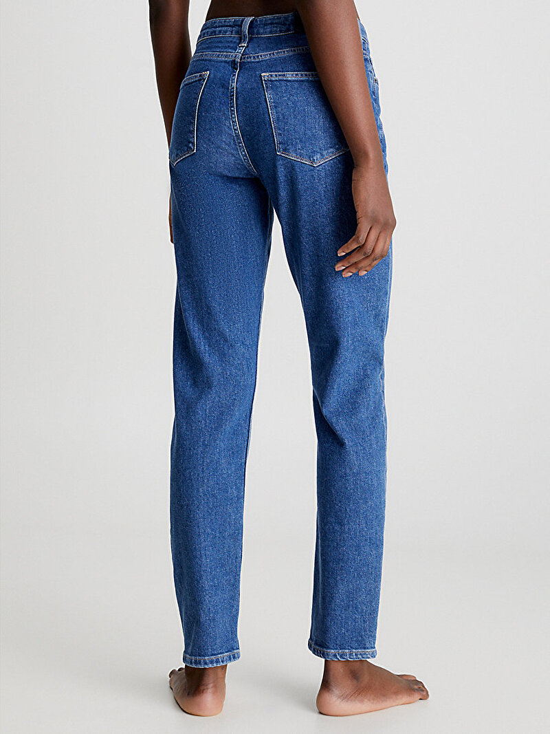 Calvin Klein Mavi Renkli Kadın Mid Rise Slim Jean Pantolon