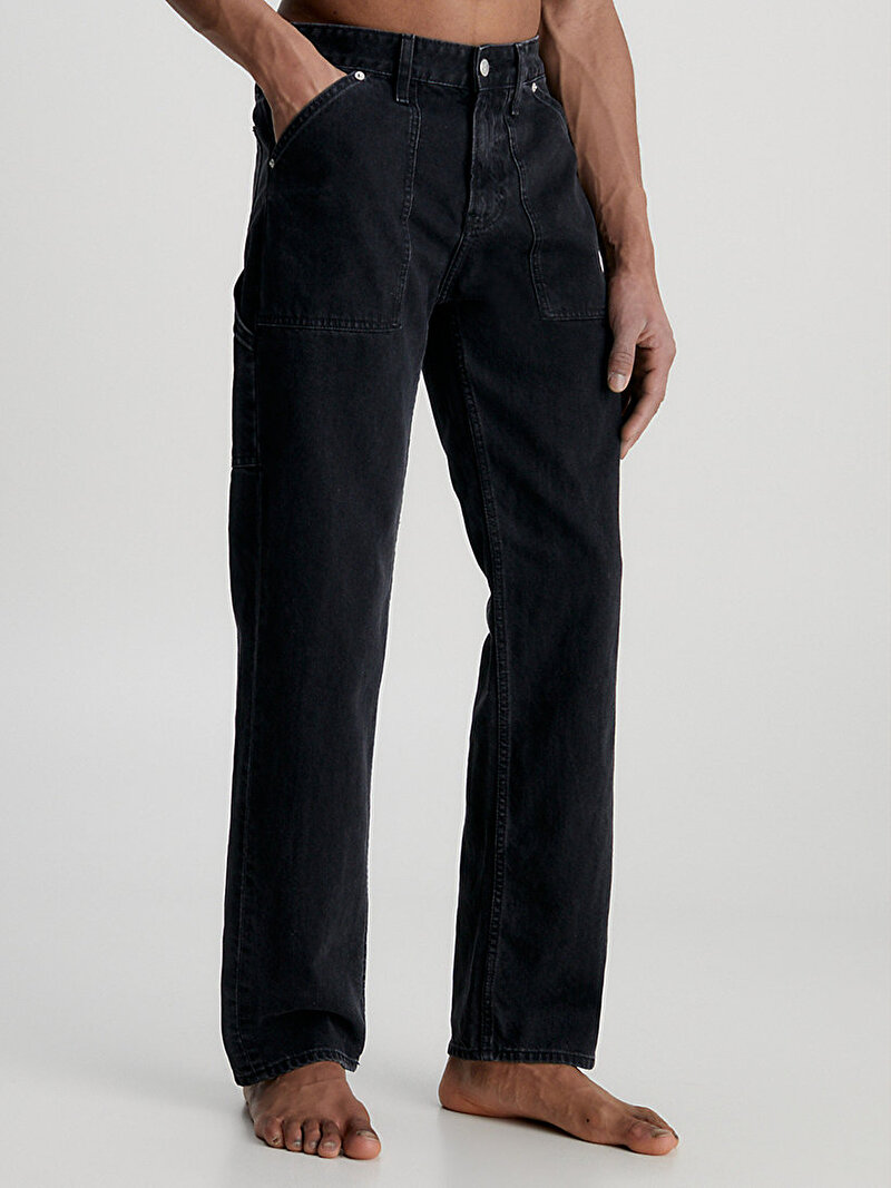 Calvin Klein Siyah Renkli Erkek 90S Straight Jean Pantolon