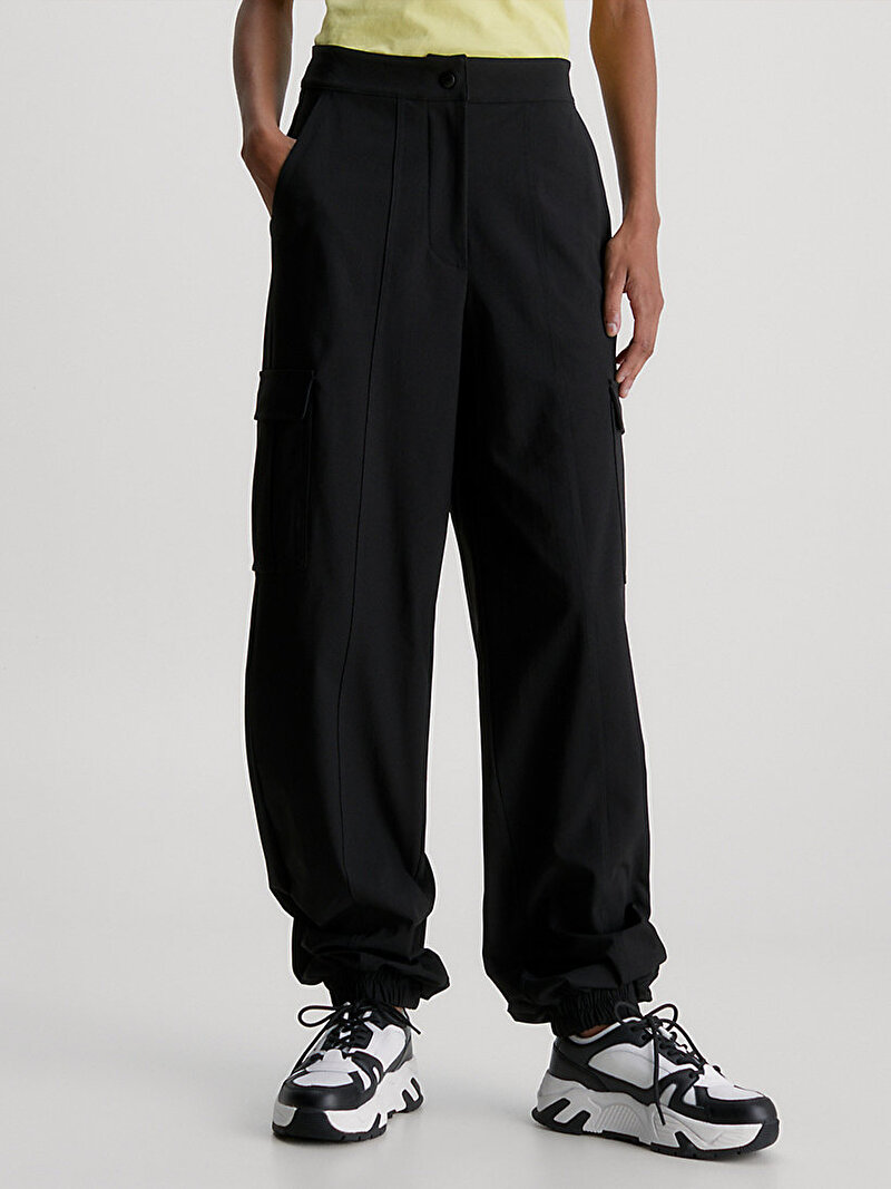Calvin Klein Siyah Renkli Kadın Technical Cargo Pantolon