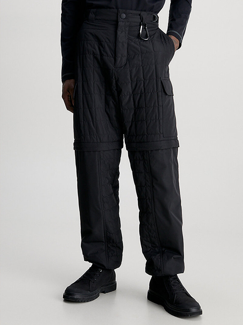 Calvin Klein Siyah Renkli Erkek Grid Quilted Cargo Pantolon