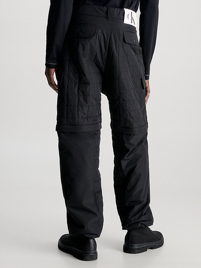 Calvin Klein Siyah Renkli Erkek Grid Quilted Cargo Pantolon
