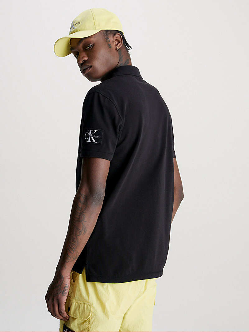 Calvin Klein Siyah Renkli Erkek Badge Polo T-Shirt