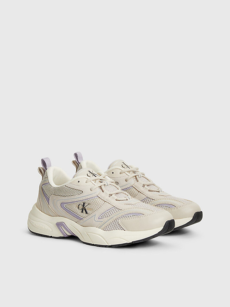 Calvin Klein Ekru Renkli Kadın Retro Tennis Runner Sneaker