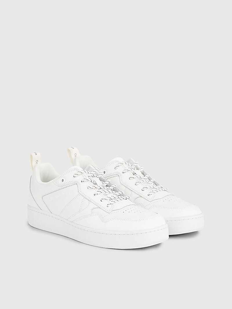 Calvin Klein Beyaz Renkli Erkek Basket Cupsole Lace Up Sneaker