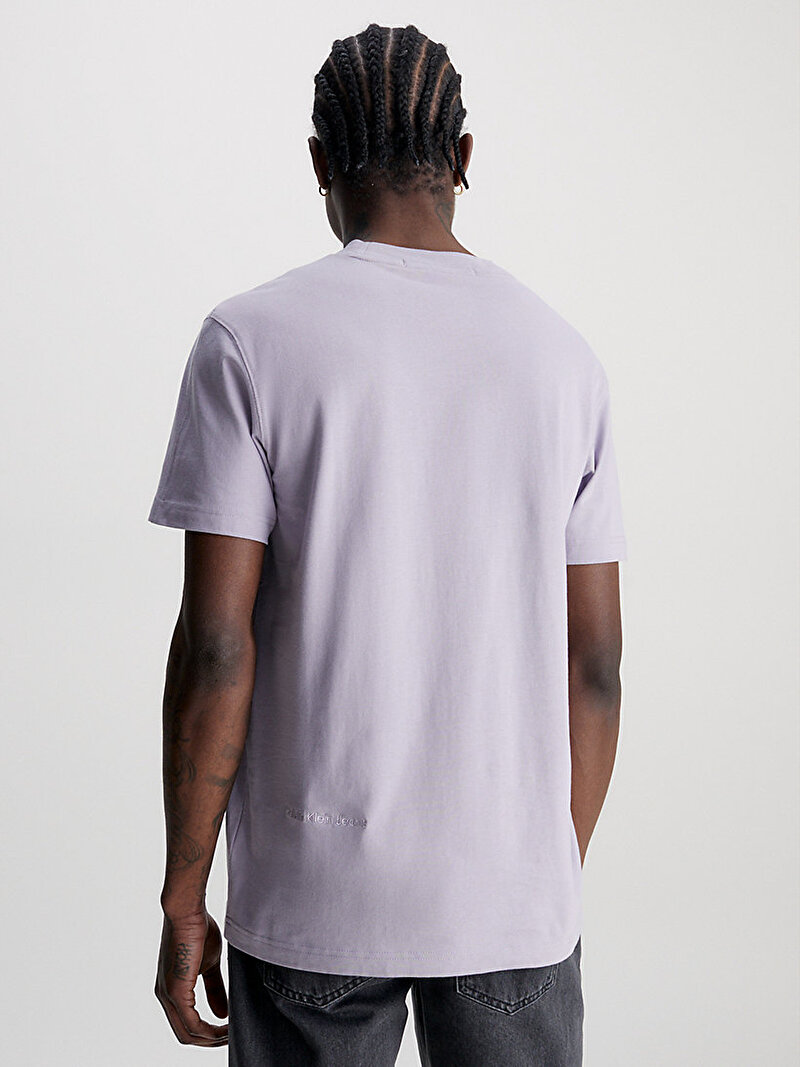 Calvin Klein Mor Renkli Erkek CK Chenille T-Shirt