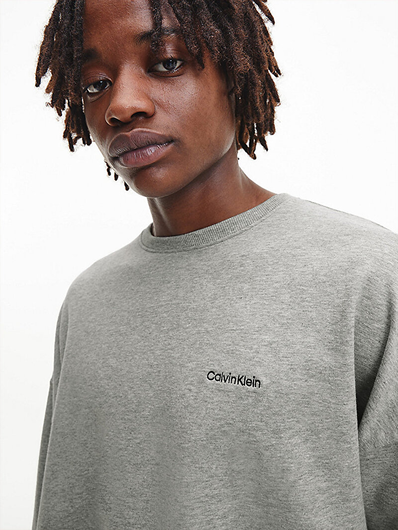 Calvin Klein Gri Renkli Erkek Sweatshirt