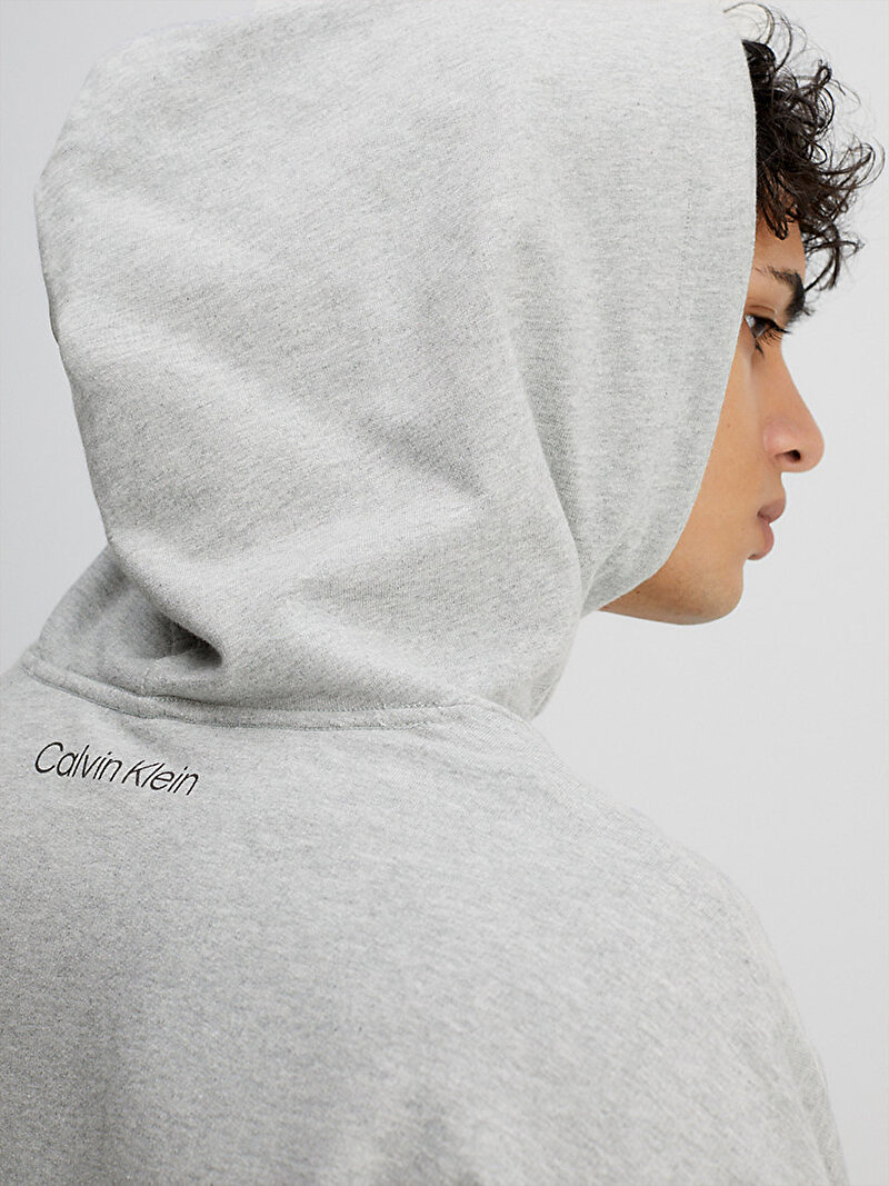 Calvin Klein Gri Renkli Erkek Hoodie Sweatshirt