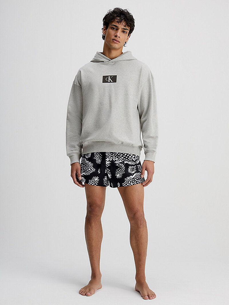 Calvin Klein Gri Renkli Erkek Hoodie Sweatshirt