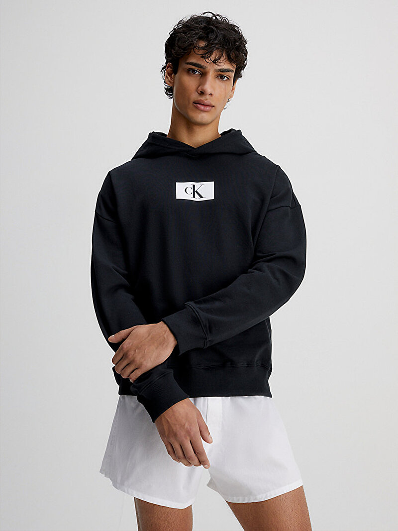Calvin Klein Siyah Renkli Erkek Hoodie Sweatshirt