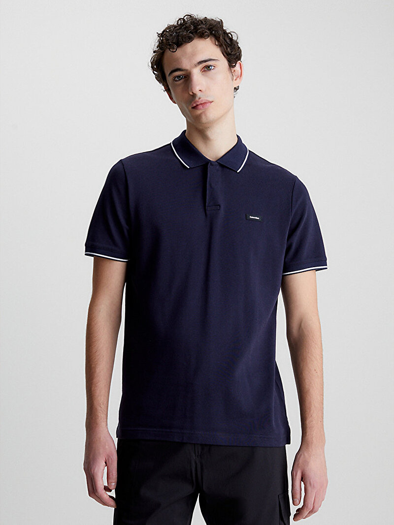 Calvin Klein Siyah Renkli Erkek Stretch Pique Polo T-Shirt