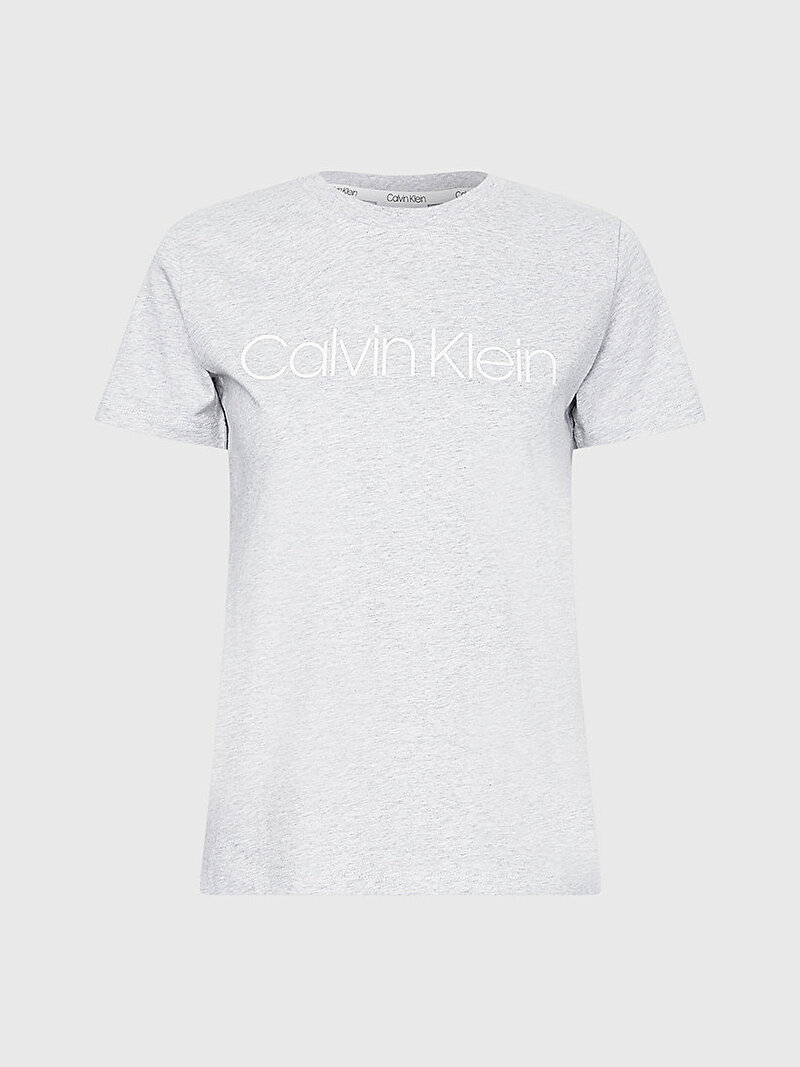 Calvin Klein Beyaz Renkli Kadın Core Logo T-Shirt