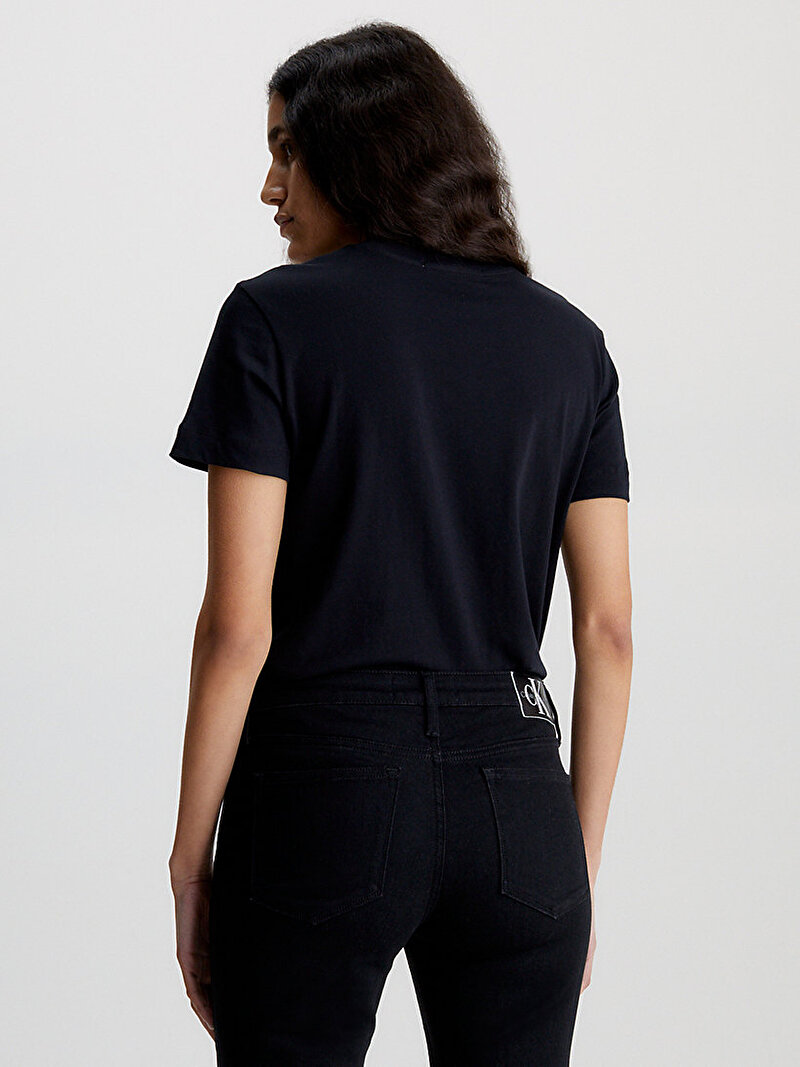 Calvin Klein Siyah Renkli Kadın Core Monologo Regular T-Shirt