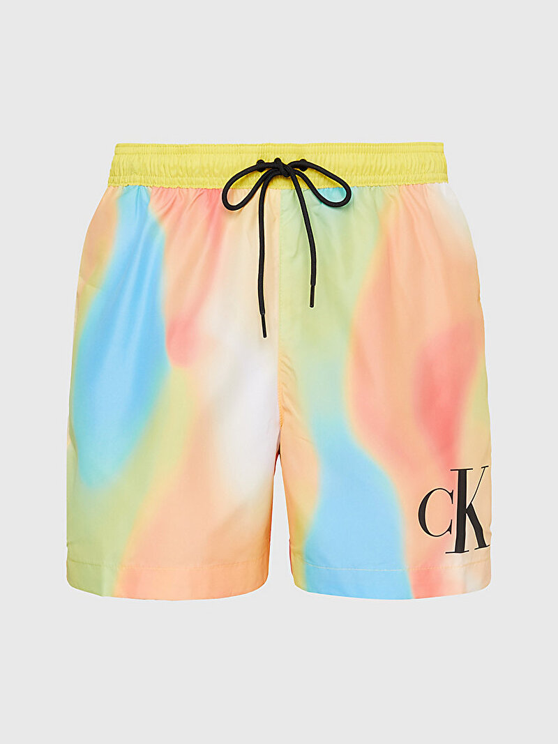 Calvin Klein Çok renkli Renkli Erkek Medium Drawstring Deniz Şortu