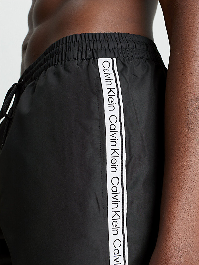 Calvin Klein Siyah Renkli Erkek Medium Drawstring Deniz Şortu