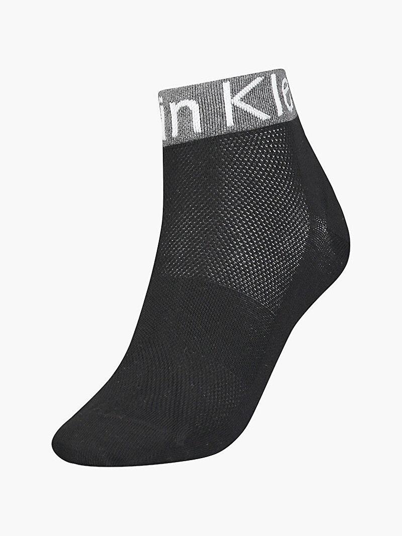 Calvin Klein Siyah Renkli Kadın Quarter Çorap