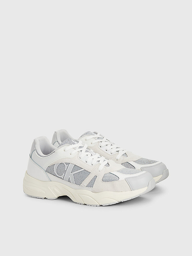 Calvin Klein Beyaz Renkli Erkek Retro Tennis Lace Up Sneaker