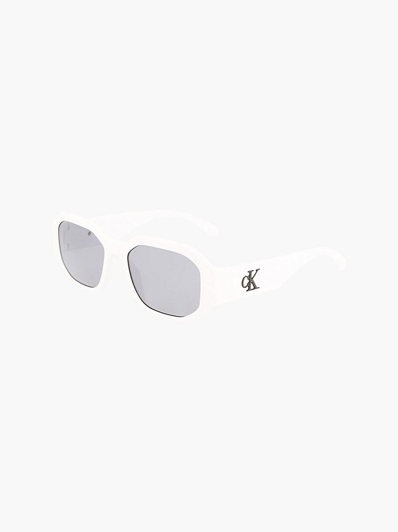 Calvin Klein Beyaz Renkli Unisex Modified Güneş Gözlüğü