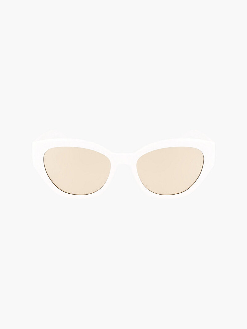 Calvin Klein Beyaz Renkli Kadın Cat Eye Güneş Gözlüğü