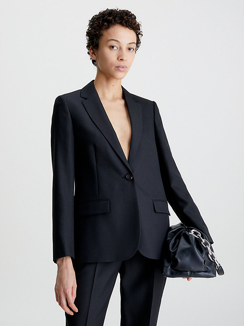 Calvin Klein Siyah Renkli Kadın Essential Tailored Ceket