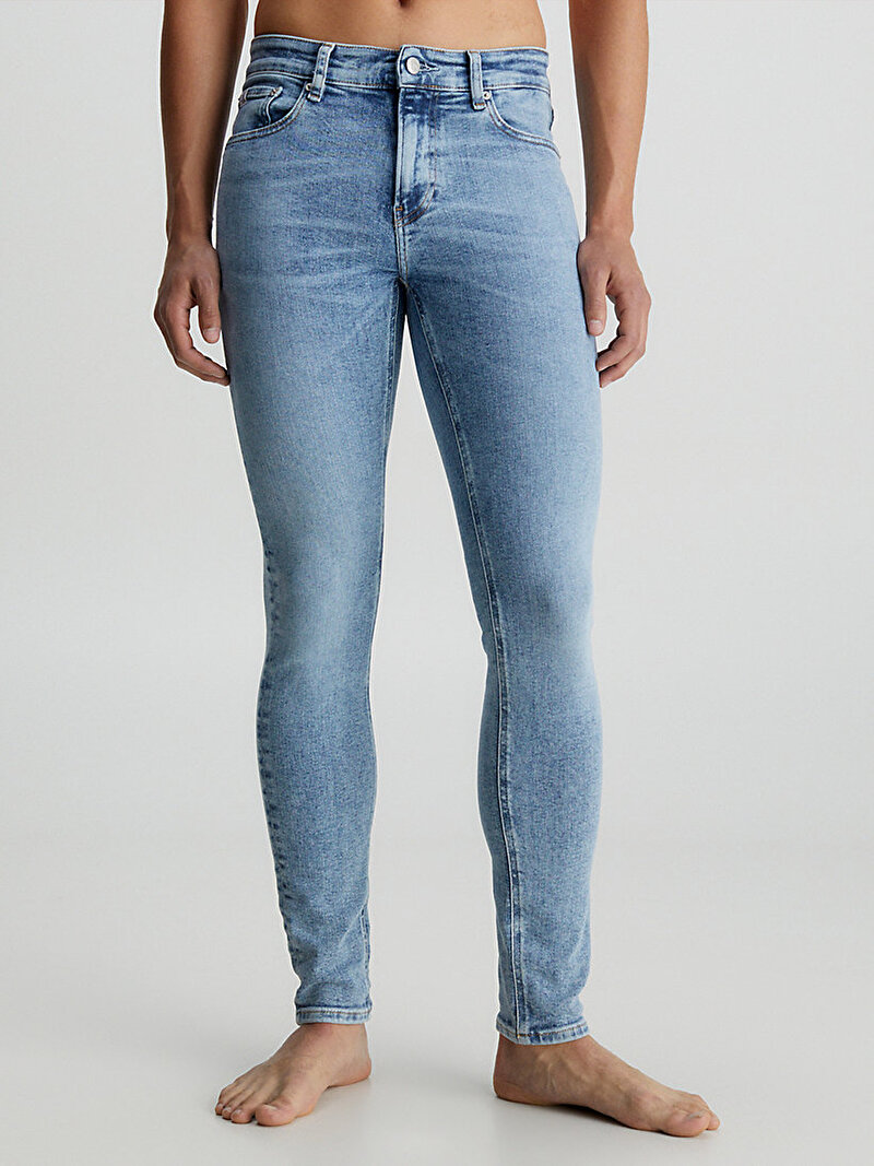 Calvin Klein Mavi Renkli Erkek Super Skinny Jean Pantolon