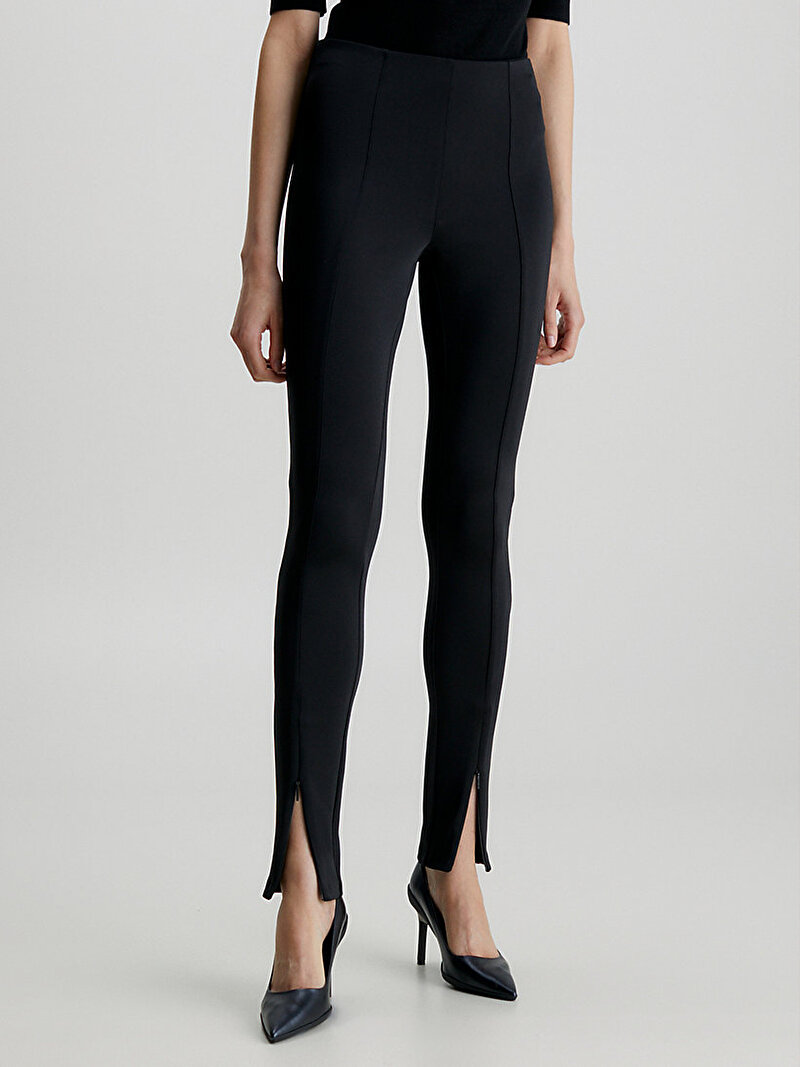 Calvin Klein Siyah Renkli Kadın Technıcal Knıt Leggı, Beh