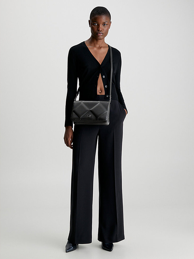 Calvin Klein Siyah Renkli Kadın Re-Lock Quilt Omuz Çantası