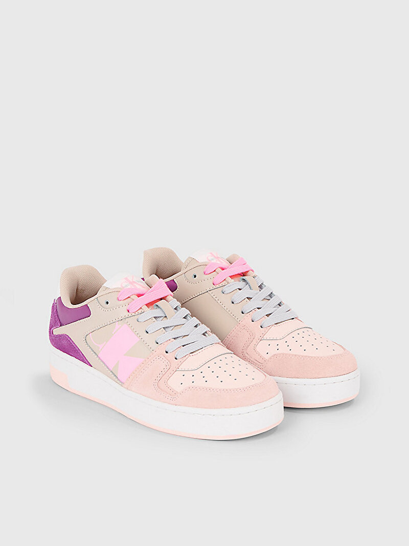 Calvin Klein Bej Renkli Kadın Basket Cupsole Lace Up Sneaker