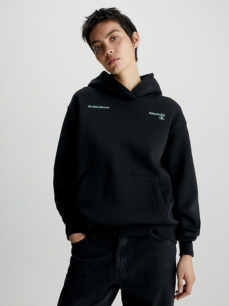 Calvin Klein Siyah Renkli Kadın Back Hyper Sweatshirt