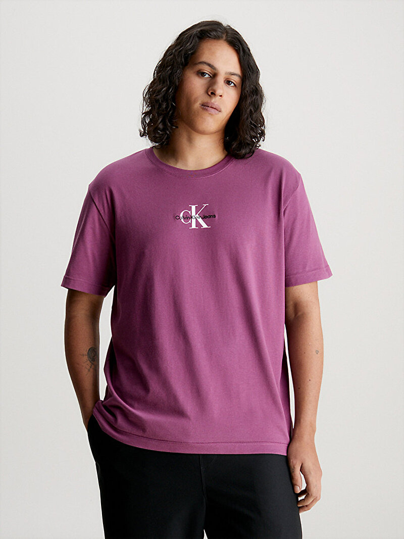 Calvin Klein Mor Renkli Erkek Monologo Regular T-Shirt