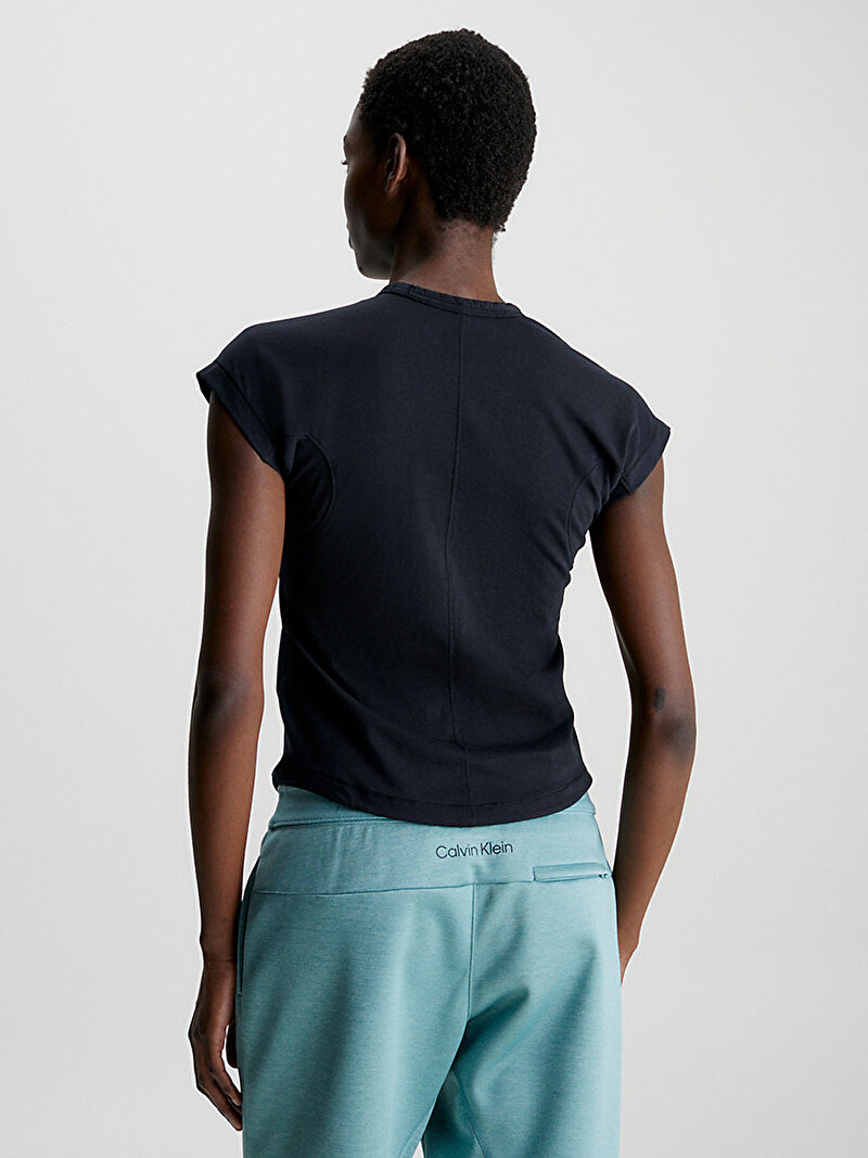 Calvin Klein Siyah Renkli Kadın Hybrid T-Shirt