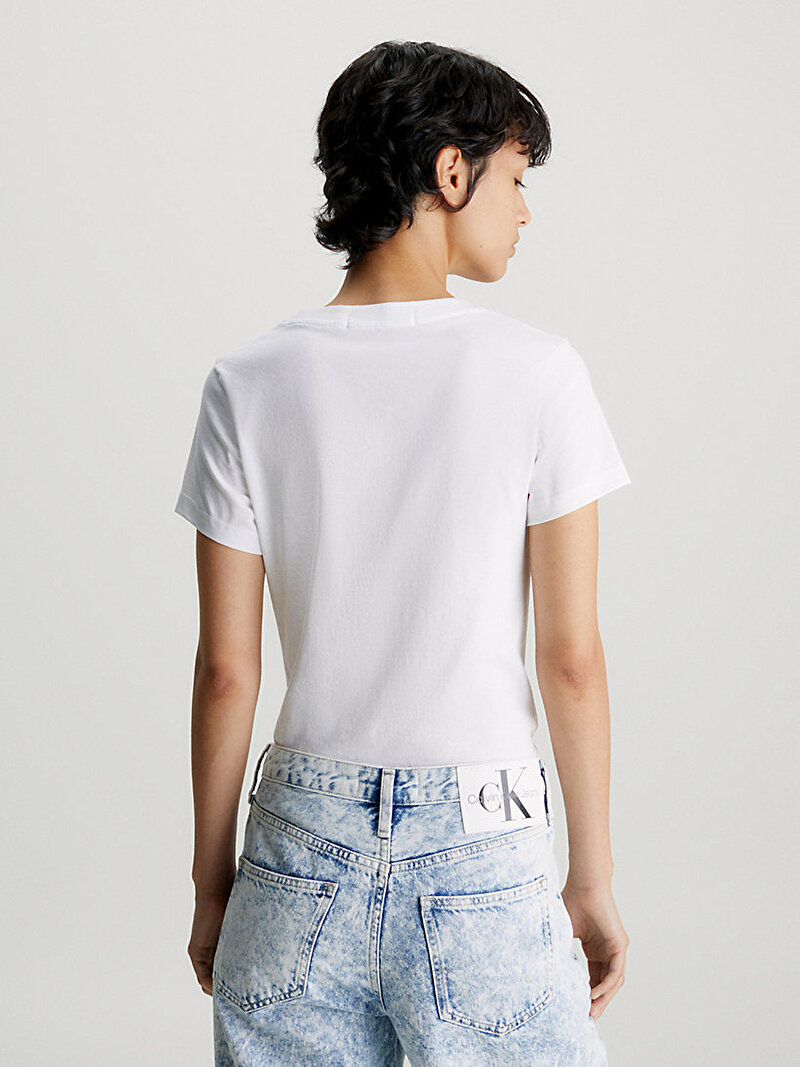 Calvin Klein Beyaz Renkli Kadın Gradient T-Shirt
