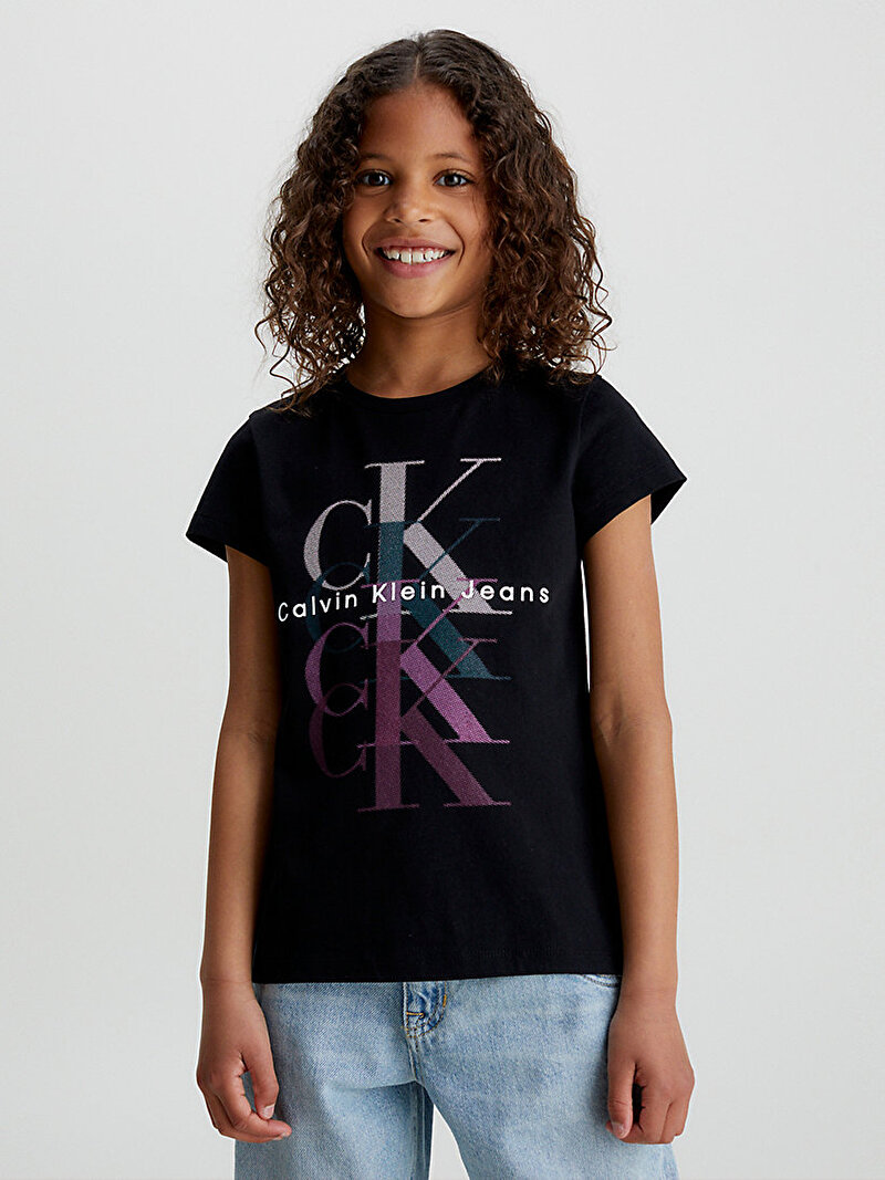 Kız Çocuk Monogram Repeat Slim T-Shirt