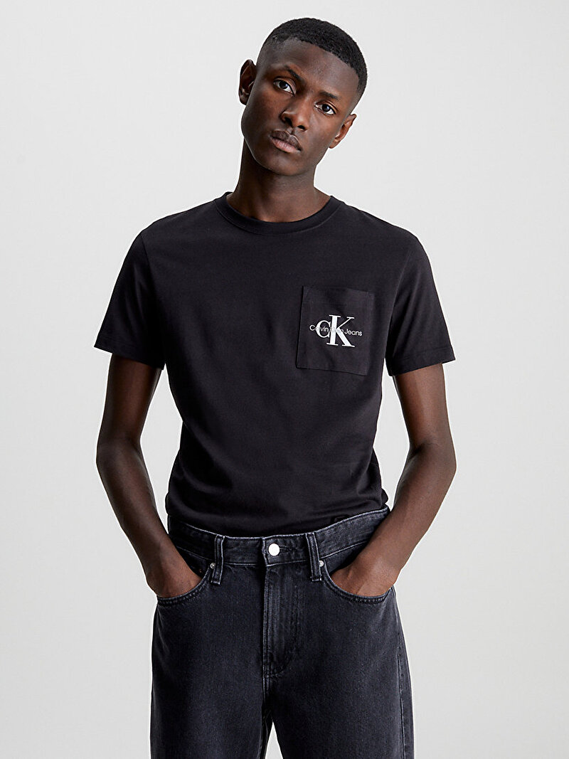 Calvin Klein Siyah Renkli Erkek Core Monologo Cepli T-Shirt